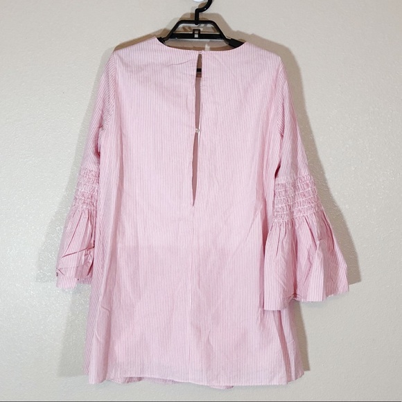 💐Zara Red & White Striped Bell Sleeve Romper - Picture 6 of 8